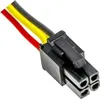 A close-up of a black electrical connector with red, yellow, and gray wires. Náhled obrázku produktu