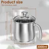 Edelstahl-Kochtopf 2L mit Glasdeckel, Induktion, Ausgießer Voir les images du produit