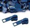 10 Zipper für Profil-Reißverschlüsse m. 5mm Profilschiene stahlblau Produktbild-Vorschau