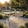 Aga Garten Klapptisch 180x74x74 cm Schwarz Produktbild-Vorschau 5