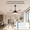 132 cm stropný ventilátor s osvetlením v drevenom dizajne, Náhľad obrázku produktu 10