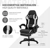 ML-Design Gaming Stuhl mit Fußstütze, Schwarz-Weiß aus Produktbild-Vorschau 5