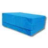 A blue foldable mattress is shown from a side-angle on a white background. Podgląd zdjęcia produktu