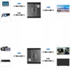 Diagram showing how to connect a laptop or projector to a TV using an HDMI switch, and how to connect a camera or Blu-ray player to a TV using another HDMI switch. Produktbild-Vorschau