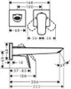 hansgrohe Logis Mitigeur de lavabo Fine, encastré, saillie Anteprima dell’immagine prodotto 5