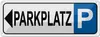 Blechschild Parkplatz links, 27x10 cm, Blechschilder Auto Produktbild-Vorschau 2