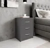 Nachttisch Graphit Schlichter Nachtschrank mit 3 Schubladen Produktbild-Vorschau 6