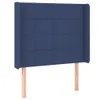 The Living Store LED Kopfteil Blau 103x16x118/128 cm Stoff Produktbild-Vorschau 3