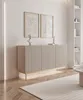 Selsey Linearis - Buffet 3 portes avec LED, gris cachemire Voir les images du produit 3
