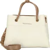A white Valentino handbag with tan straps and a tan shoulder strap. Náhled obrázku produktu