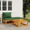 vidaXL 3-tlg. Garten-Lounge-Set mit Kissen Massivholz Produktbild-Vorschau 11
