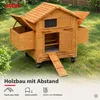 Mobiler Hühnerstall Holz mit Rampe 2 Nestboxen & Rollen Produktbild-Vorschau 10