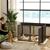 PawHut Puppyren, 76 cm hoog, 6-delig puppyren met deur, Productafbeelding-voorbeeld 2