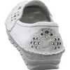 Gemini Damen Slipper Ballerina Leder Cutouts Blumenmuster Produktbild-Vorschau 32