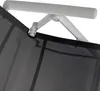 A close-up view of the joint mechanism and fabric of a black outdoor chair. Náhľad obrázku produktu