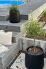 VIVANNO Blumentopf Fiberglas VEKRA Rund, Schwarz matt - Produktbild-Vorschau 2