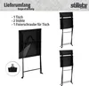 Bistroset 3tlg Rattan Balkonset Möbelset Gartenmöbel Lounge Produktbild-Vorschau 3