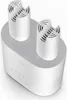 A white shoe dryer with two cylindrical drying units on top, placed on a white background. Produktbild-Vorschau