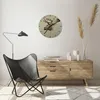 Wanduhr - Rund - Glasuhr - Elch Abstraktion - 40x40cm - Produktbild-Vorschau 6