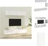 vidaXL 6-tlg. TV-Schrank-Set Weiß Holzwerkstoff -  TV-Möbel Produktbild-Vorschau 1