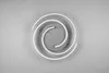A modern, spiral-shaped LED ceiling light is shown against a plain gray background. Anteprima dell’immagine prodotto