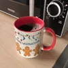 Frohe Weihnachten Kaffeebecher Henkel und Innenseite Rot Produktbild-Vorschau 5