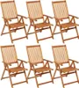 vidaXL Chaises de jardin pliantes 6 pcs. avec coussins en Voir les images du produit 1