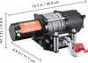 A VEVOR 4500LB electric winch with dimensions indicated. Náhled obrázku produktu