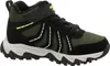 A single green and black hiking boot for boys. Voir les images du produit