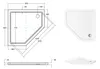 Duschwanne Fünfeckig 90x90x6 Sanitäracryl Duschtasse Glatt Produktbild-Vorschau 4