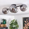 Isorella Deckenlampe aus Metall/Glas in Schwarz/Rauchfarben Produktbild-Vorschau 10