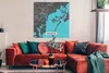 MuchoWow® Poster Venedig - Stadtplan - Karte - Blau 100x100 Produktbild-Vorschau 2