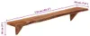 vidaXL Wandregale 2 Stk. 110x20x18 cm Massivholz Akazie Produktbild-Vorschau 7
