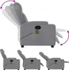 vidaXL Massage-Relaxsessel, hellgrauer Stoff Produktbild-Vorschau 4