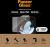 A marketing image for a PanzerGlass screen protector for a Samsung Galaxy Z Flip5. Produktbild-Vorschau