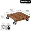 WAGNER Pflanzenroller COUNTRY 28 x 28 x 8 cm, für innen, Produktbild-Vorschau 2