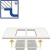 Diagram showing how to install under-mount sinks into a countertop. Produktbild-Vorschau
