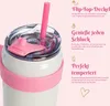 Paris Hilton  weiß-pinke Edelstahl Trinkflasche mit Produktbild-Vorschau 9
