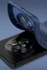A close-up shot of a dark blue phone case being placed onto a black smartphone with a prominent camera module. Produktbild-Vorschau