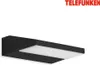 A black LED outdoor wall light with a white diffuser, mounted on a white background. The Telefunken logo is visible in the top right corner. Produktbild-Vorschau