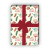 Weihnachtliches Geschenkpapier mit Weihnachts Pflanzen auf Produktbild-Vorschau 3