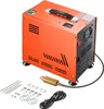 An orange PCP air compressor with accessories on a white background. Produktbild-Vorschau