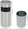 venkovní odpadkový koš s popelníkem 15 l, nerezový stojící Náhled obrázku produktu 7