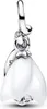 A close-up studio shot of a silver and white charm shaped like a flower. Anteprima dell’immagine prodotto