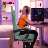 UISEBRT Zelená herní židle Židle k PC stolu s masážní Náhled obrázku produktu 9