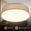 Briloner Plafonnier LED abat-jour en tissu Ø38x10,5 cm rond Voir les images du produit 2
