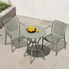 Set da balcone con tavolo rotondo Ø 60 cm in acciaio e 2 Anteprima dell’immagine prodotto 4
