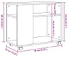 vidaXL Stolik boczny na kółkach Biały 70x35x60 cm Materiał Podgląd zdjęcia produktu 8