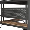 Hochbett 160 x 200 cm mit Schreibtisch, Regalen, LED, Produktbild-Vorschau 15