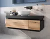 Easy4You Matt Schwarz/Eiche Set Badezimmermöbel Produktbild-Vorschau 3
